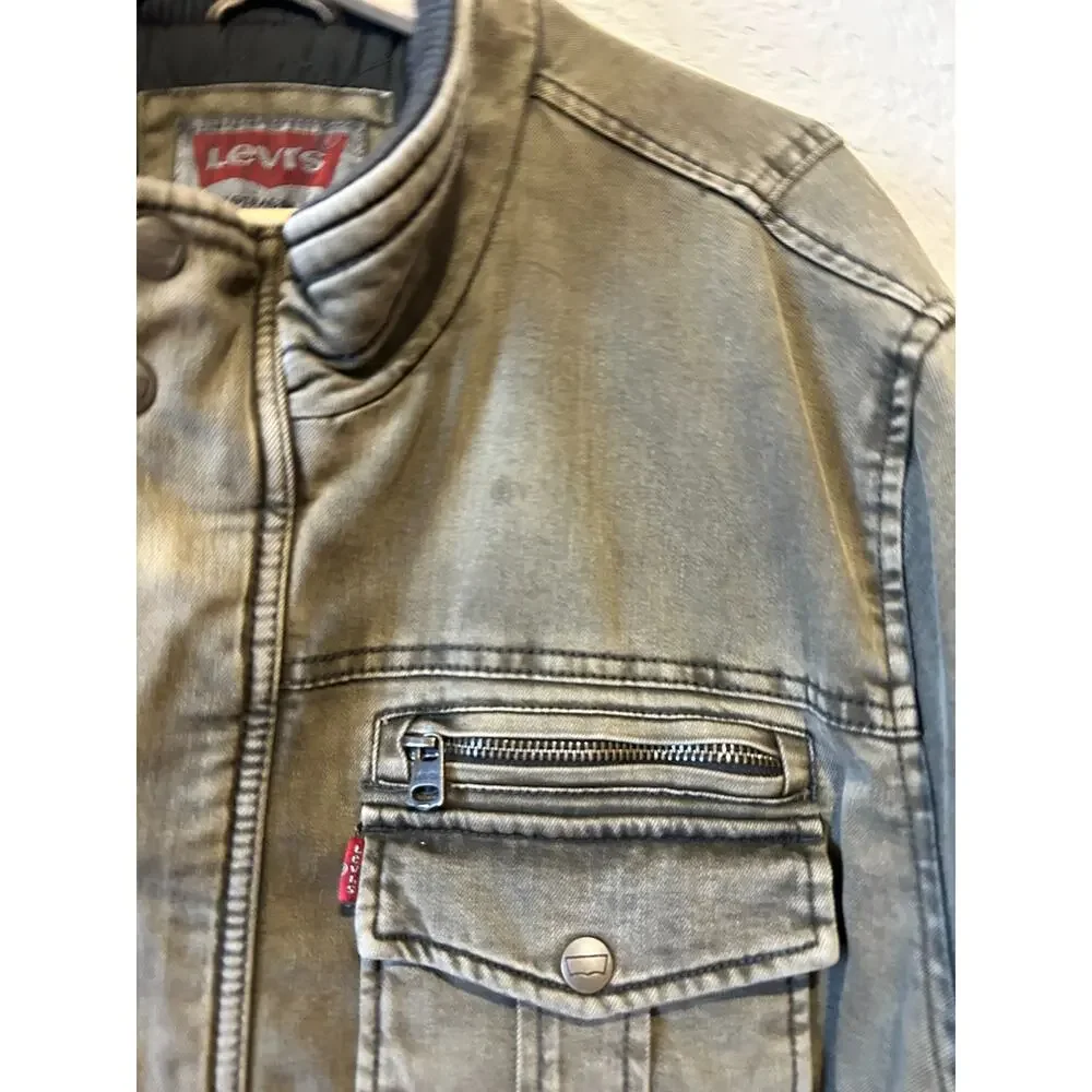 Levi's Trucker Canvas Chore Jacket Size XXL 2XL Brown Outdoor Barn Quilted Liner